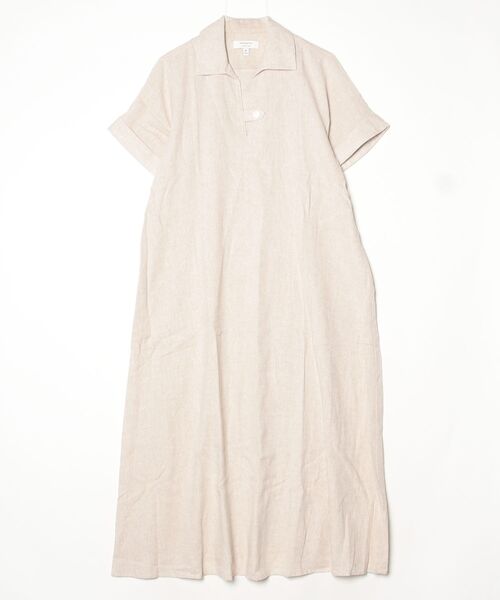 BANANA REPUBLIC FACTORY STORE(バナナリパブリック ファクトリーストア)の「BANANA REPUBLIC FACTORY STORE 日本限定 リネンブレンド Aライン ワンピース(ワンピース・レディース・ベージュ/ネイビー・XS/S/M/L)」の6枚目の写真