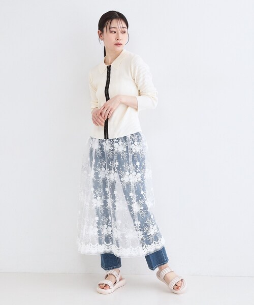 OPAQUE.CLIP（オペークドットクリップ）の「ギャザーベルトデザインサンダル（サンダル・レディース・ブラック/アイボリー・02/03）」の9枚目の写真