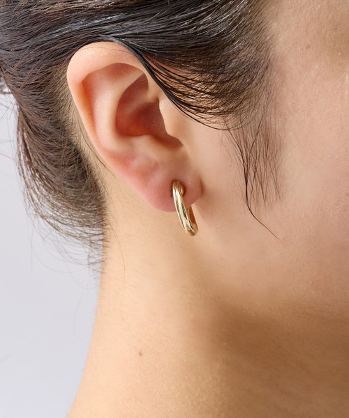 CALIN STANDARD(カリンスタンダード)の「◆金属アレルギー対応◆◆made in japan◆【痛くない】【落ちにくい】【ストレスフリーな着け心地】ダブルライン グランループフィットイヤリング(イヤリング・レディース・ゴールド/シルバー・FREE)」の1枚目の写真