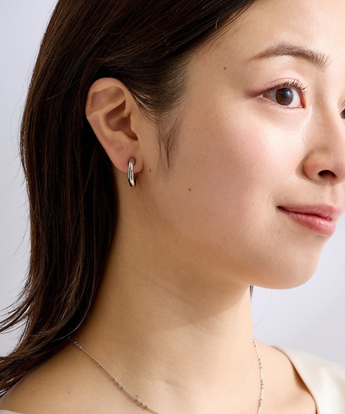 CALIN STANDARD(カリンスタンダード)の「◆金属アレルギー対応◆◆made in japan◆【痛くない】【落ちにくい】【ストレスフリーな着け心地】ダブルライン グランループフィットイヤリング(イヤリング・レディース・ゴールド/シルバー・FREE)」の7枚目の写真