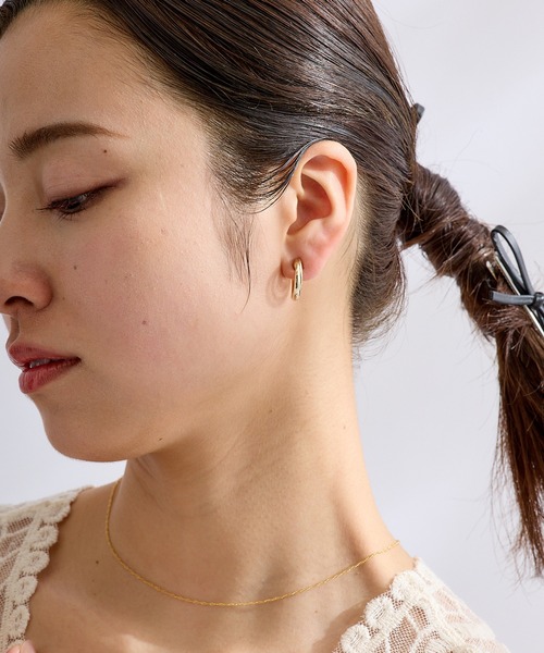 CALIN STANDARD(カリンスタンダード)の「◆金属アレルギー対応◆◆made in japan◆【痛くない】【落ちにくい】【ストレスフリーな着け心地】ダブルライン グランループフィットイヤリング(イヤリング・レディース・ゴールド/シルバー・FREE)」の16枚目の写真