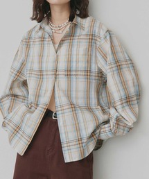 オーバーサイズ チェックシャツ