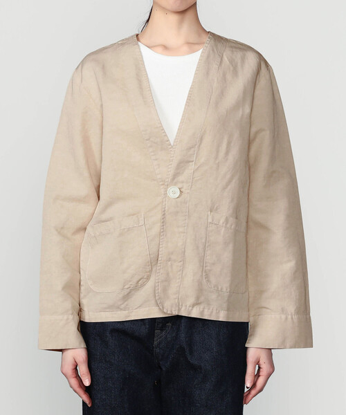 VETRA | 〈別注〉コットンリネン ノーカラージャケット WOMEN（ノー