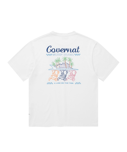 COVERNAT(カバーナット)の「クールコットンサーファーダックグラフィックTシャツホワイト(Tシャツ/カットソー・レディース・その他・SMALL/MEDIUM/LARGE/X-LARGE/XX-LARGE/X-SMALL)」の2枚目の写真