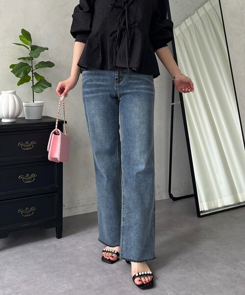 prose verse（プロズヴェール）の「ストレッチスリムストレートデニム（デニムパンツ・レディース・ブルー・PM/LARGE/MEDIUM/PL）」の22枚目の写真