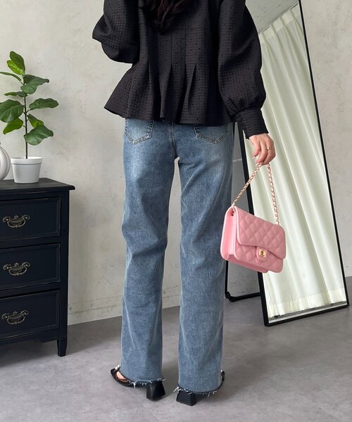 prose verse(プロズヴェール)の「ストレッチスリムストレートデニム(デニムパンツ・レディース・ブルー・PM/LARGE/MEDIUM/PL)」の10枚目の写真