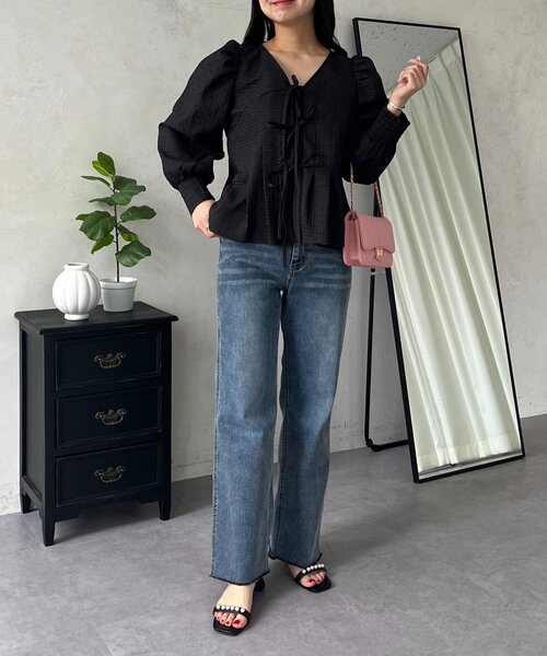 prose verse（プロズヴェール）の「ストレッチスリムストレートデニム（デニムパンツ・レディース・ブルー・PM/LARGE/MEDIUM/PL）」の3枚目の写真