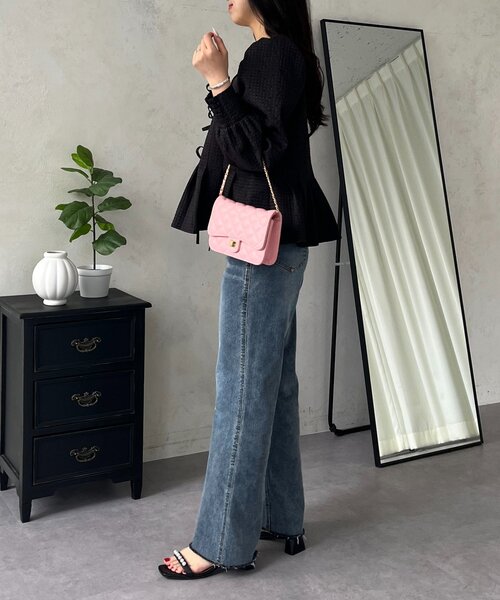 prose verse（プロズヴェール）の「ストレッチスリムストレートデニム（デニムパンツ・レディース・ブルー・PM/LARGE/MEDIUM/PL）」の4枚目の写真