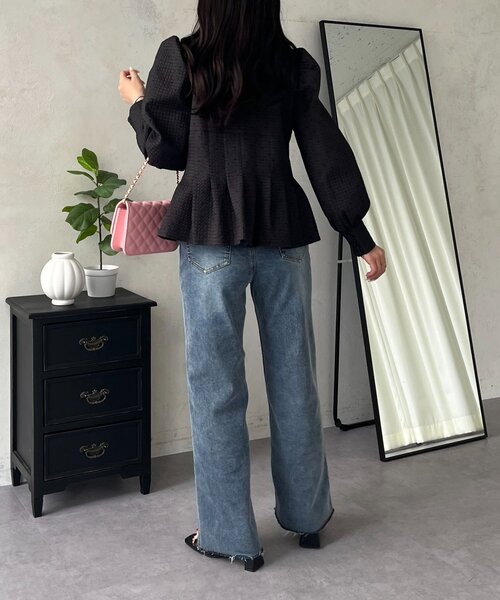 prose verse（プロズヴェール）の「ストレッチスリムストレートデニム（デニムパンツ・レディース・ブルー・PM/LARGE/MEDIUM/PL）」の6枚目の写真