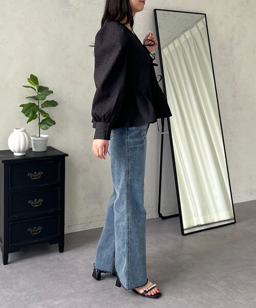 prose verse（プロズヴェール）の「ストレッチスリムストレートデニム（デニムパンツ・レディース・ブルー・PM/LARGE/MEDIUM/PL）」の9枚目の写真