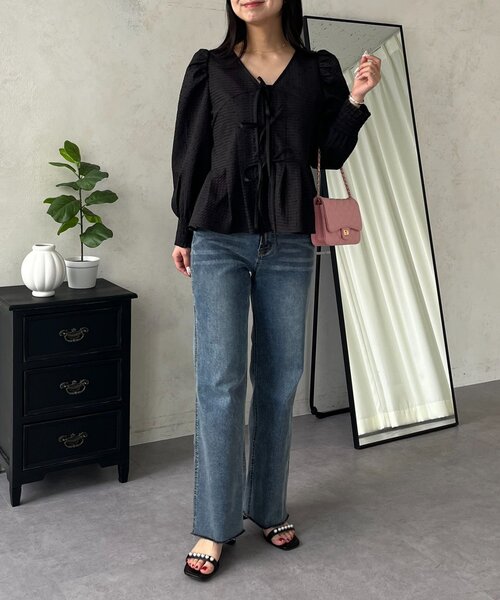 prose verse（プロズヴェール）の「ストレッチスリムストレートデニム（デニムパンツ・レディース・ブルー・PM/LARGE/MEDIUM/PL）」の11枚目の写真