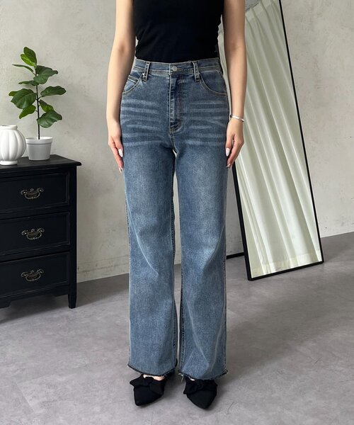 prose verse（プロズヴェール）の「ストレッチスリムストレートデニム（デニムパンツ・レディース・ブルー・PM/LARGE/MEDIUM/PL）」の12枚目の写真