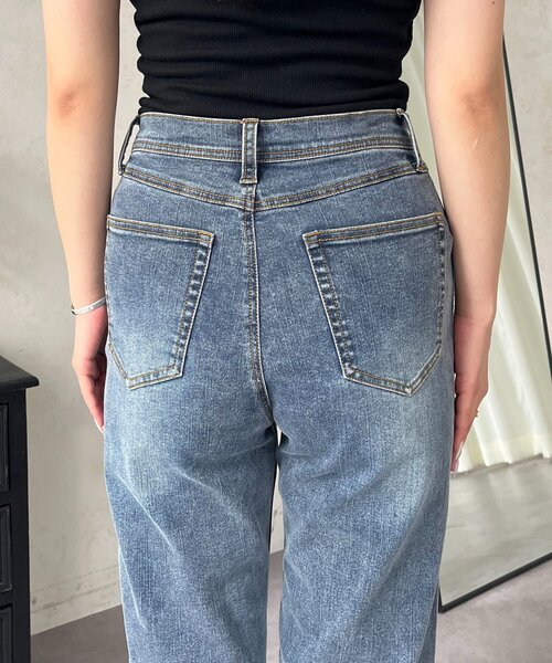 prose verse（プロズヴェール）の「ストレッチスリムストレートデニム（デニムパンツ・レディース・ブルー・PM/LARGE/MEDIUM/PL）」の16枚目の写真