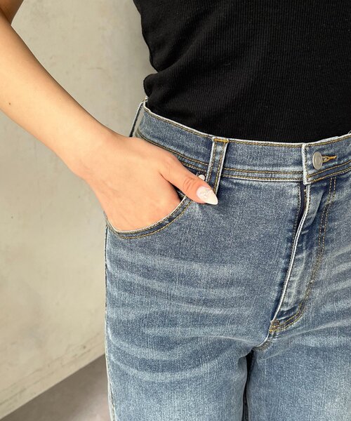 prose verse（プロズヴェール）の「ストレッチスリムストレートデニム（デニムパンツ・レディース・ブルー・PM/LARGE/MEDIUM/PL）」の17枚目の写真