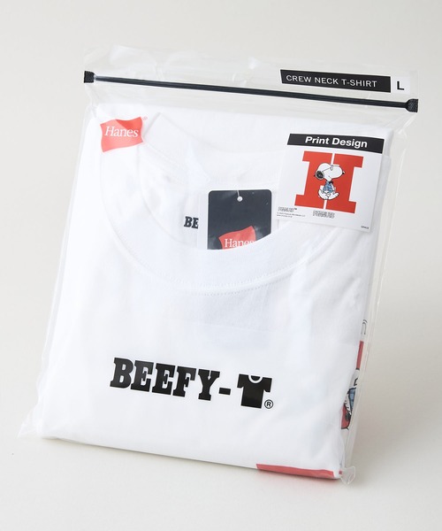 HANES(ヘインズ)の「【HANES/ヘインズ】PEANUTS×BEEFYーTシャツ(Tシャツ/カットソー・メンズ・ホワイト系その他2/ブラック系その他2/ホワイト系その他/ブラック系その他・X-LARGE/LARGE/MEDIUM)」の13枚目の写真