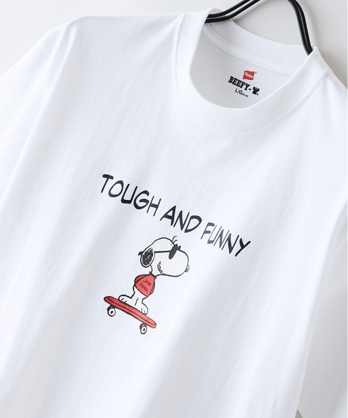 HANES(ヘインズ)の「【HANES/ヘインズ】PEANUTS×BEEFYーTシャツ(Tシャツ/カットソー・メンズ・ホワイト系その他2/ブラック系その他2/ホワイト系その他/ブラック系その他・X-LARGE/LARGE/MEDIUM)」の7枚目の写真