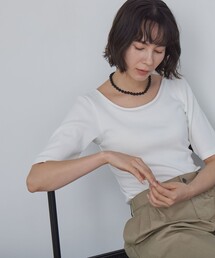 green label relaxing（グリーンレーベルリラクシング）の「カップデザインネックTシャツ / カップインナー（Tシャツ/カットソー）」