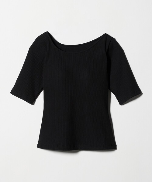 green label relaxing(グリーンレーベルリラクシング)の「カップデザインネックTシャツ / カップインナー(Tシャツ/カットソー・レディース・ブラック/ダークブラウン/オフホワイト・S/M)」の20枚目の写真