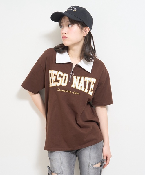 新色入荷♪】【LTXC/綿100%】ハーフジップルーズ半袖T（Tシャツ