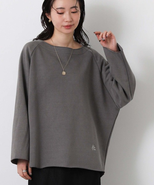 Gready Brilliant（グレディブリリアン）の「ピグメントボートネックカットソー（Tシャツ/カットソー・レディース・ベージュ/チャコールグレー・38）」の10枚目の写真