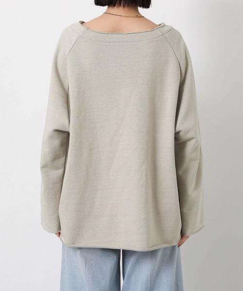 Gready Brilliant（グレディブリリアン）の「ピグメントボートネックカットソー（Tシャツ/カットソー・レディース・ベージュ/チャコールグレー・38）」の22枚目の写真