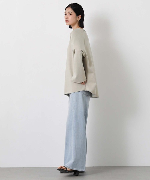 Gready Brilliant（グレディブリリアン）の「ピグメントボートネックカットソー（Tシャツ/カットソー・レディース・ベージュ/チャコールグレー・38）」の13枚目の写真