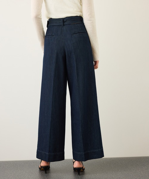 ROPE'（ロペ）の「ライトテンセルデニムベルテッドワイドパンツ（その他パンツ・レディース・ネイビー・36/38）」の3枚目の写真