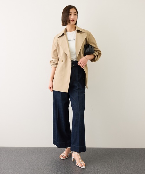 ROPE'（ロペ）の「ライトテンセルデニムベルテッドワイドパンツ（その他パンツ・レディース・ネイビー・36/38）」の4枚目の写真