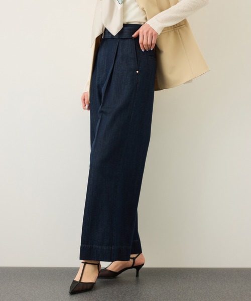 ROPE'（ロペ）の「ライトテンセルデニムベルテッドワイドパンツ（その他パンツ・レディース・ネイビー・36/38）」の7枚目の写真