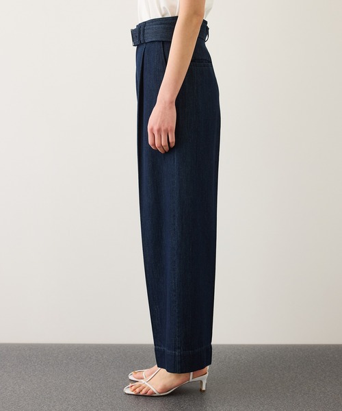 ROPE'（ロペ）の「ライトテンセルデニムベルテッドワイドパンツ（その他パンツ・レディース・ネイビー・36/38）」の9枚目の写真