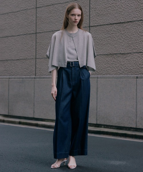 ROPE'（ロペ）の「ライトテンセルデニムベルテッドワイドパンツ（その他パンツ・レディース・ネイビー・36/38）」の16枚目の写真
