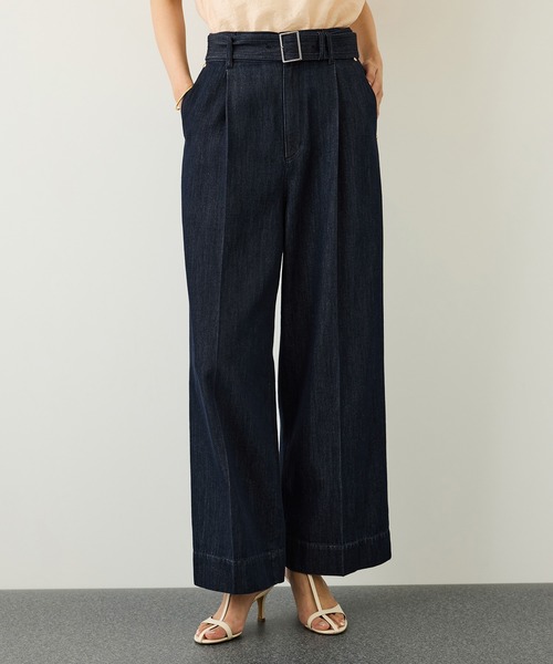 ROPE'（ロペ）の「ライトテンセルデニムベルテッドワイドパンツ（その他パンツ・レディース・ネイビー・36/38）」の17枚目の写真