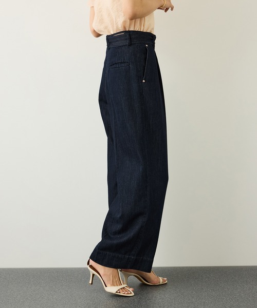 ROPE'（ロペ）の「ライトテンセルデニムベルテッドワイドパンツ（その他パンツ・レディース・ネイビー・36/38）」の18枚目の写真
