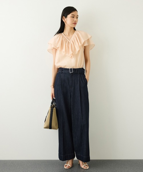 ROPE'（ロペ）の「ライトテンセルデニムベルテッドワイドパンツ（その他パンツ・レディース・ネイビー・36/38）」の20枚目の写真