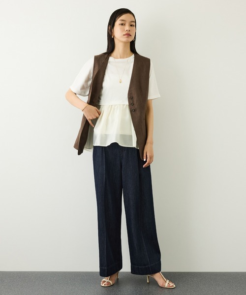 ROPE'（ロペ）の「ライトテンセルデニムベルテッドワイドパンツ（その他パンツ・レディース・ネイビー・36/38）」の22枚目の写真
