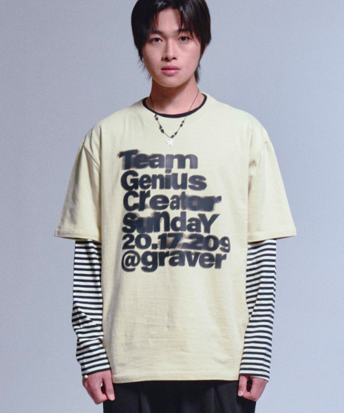 GRAVER（グレーバー）の「[ユニセックス]GT ダスティ 半袖Tシャツ_3カラー（Tシャツ/カットソー・レディース・ベージュ/ホワイト/ブラック・X-LARGE/MEDIUM/LARGE/SMALL）」の6枚目の写真