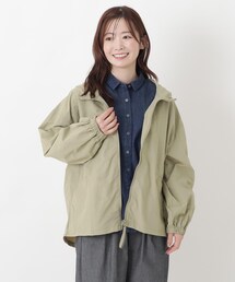 撥水ナイロンワッシャーフード付きアウター