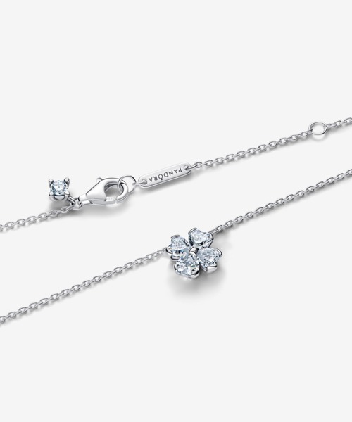 PANDORA(パンドラ)の「スパークリング ラッキー & クローバー ペンダント ネックレス(ネックレス・レディース・シルバー・45cm)」の3枚目の写真