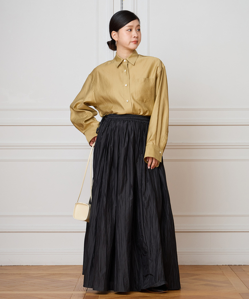 IENA LA BOUCLE（イエナラブークル）の「IENA LA BOUCLE ライトタフタプリーツスカート（スカート・レディース・ベージュ/ブラック・38/36）」の5枚目の写真