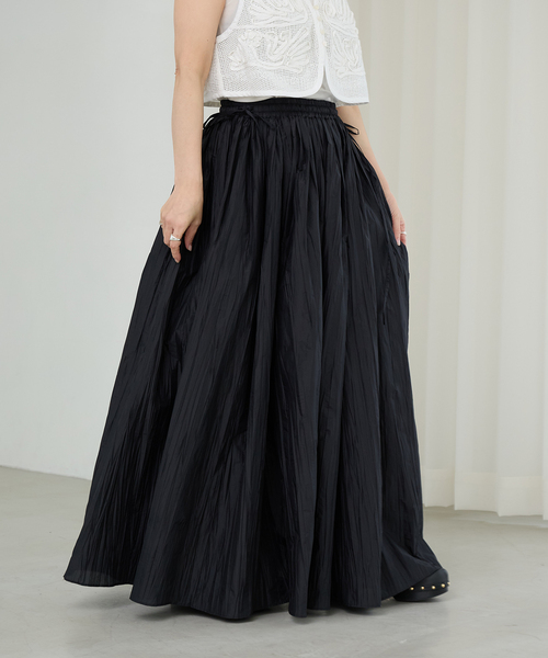 IENA LA BOUCLE（イエナラブークル）の「IENA LA BOUCLE ライトタフタプリーツスカート（スカート・レディース・ベージュ/ブラック・38/36）」の9枚目の写真