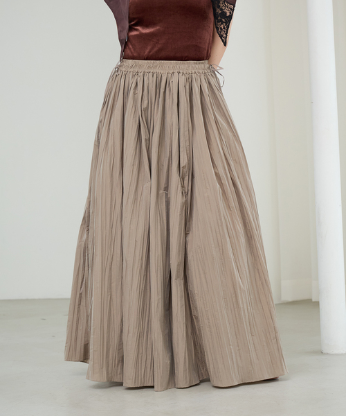 IENA LA BOUCLE（イエナラブークル）の「IENA LA BOUCLE ライトタフタプリーツスカート（スカート・レディース・ベージュ/ブラック・38/36）」の19枚目の写真