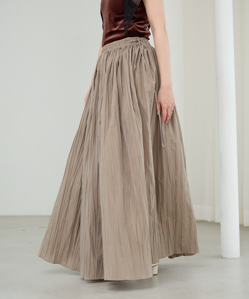 IENA LA BOUCLE（イエナラブークル）の「IENA LA BOUCLE ライトタフタプリーツスカート（スカート・レディース・ベージュ/ブラック・38/36）」の20枚目の写真