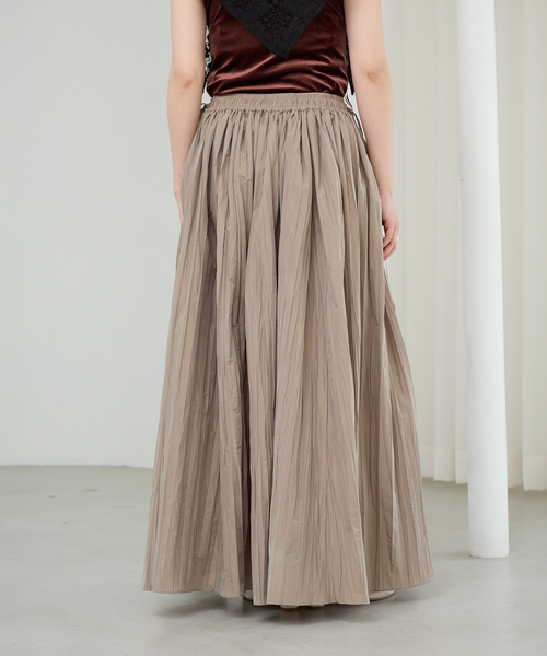 IENA LA BOUCLE（イエナラブークル）の「IENA LA BOUCLE ライトタフタプリーツスカート（スカート・レディース・ベージュ/ブラック・38/36）」の21枚目の写真