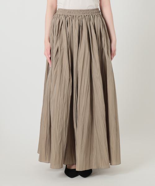 IENA LA BOUCLE（イエナラブークル）の「IENA LA BOUCLE ライトタフタプリーツスカート（スカート・レディース・ベージュ/ブラック・38/36）」の9枚目の写真