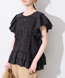 crinkle crinkle crinkle | crinkle crinkle crinkle SLOBE別注 front tapestry 2way blouse 【手洗い可能】(シャツ/ブラウス)