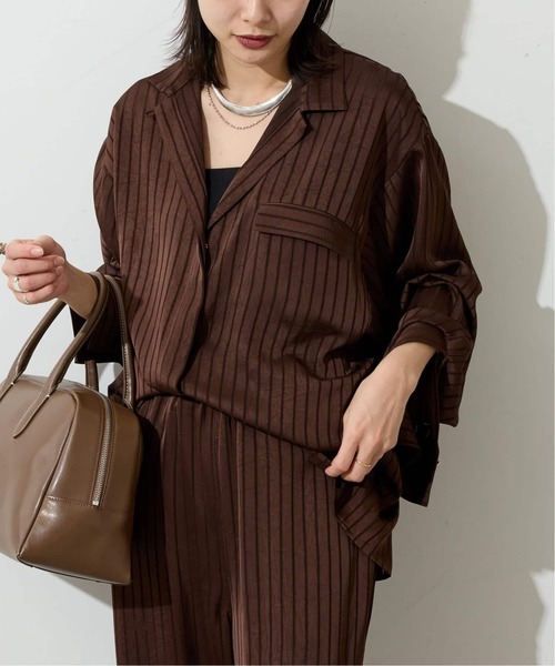 JOURNAL STANDARD(ジャーナルスタンダード)の「《追加》【ARCHIVE STANCE/アーカイブスタンス】Satin Stripe Dolman Shirt(シャツ/ブラウス・レディース・ピンク/チャコールグレー・FREE)」の15枚目の写真