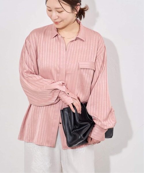 JOURNAL STANDARD(ジャーナルスタンダード)の「《追加》【ARCHIVE STANCE/アーカイブスタンス】Satin Stripe Dolman Shirt(シャツ/ブラウス・レディース・ピンク/チャコールグレー・FREE)」の19枚目の写真