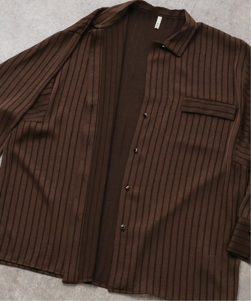 JOURNAL STANDARD(ジャーナルスタンダード)の「《追加》【ARCHIVE STANCE/アーカイブスタンス】Satin Stripe Dolman Shirt(シャツ/ブラウス・レディース・ピンク/チャコールグレー・FREE)」の3枚目の写真