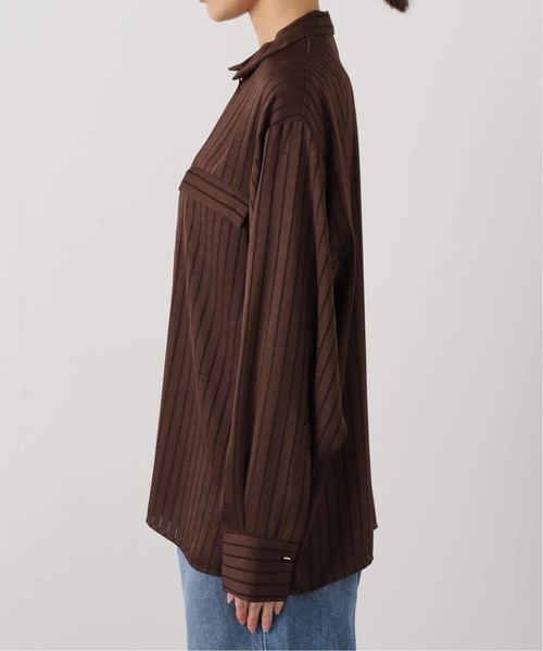 JOURNAL STANDARD(ジャーナルスタンダード)の「《追加》【ARCHIVE STANCE/アーカイブスタンス】Satin Stripe Dolman Shirt(シャツ/ブラウス・レディース・ピンク/チャコールグレー・FREE)」の8枚目の写真