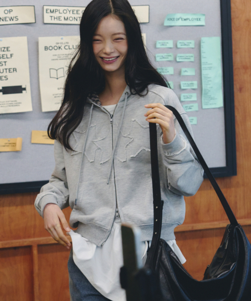 LEATHERY（レザリー）の「[レザリーXアネディン] スターパッチチェックフードジップアップ [MELANGE]（パーカー・レディース・その他・M/XS）」の12枚目の写真